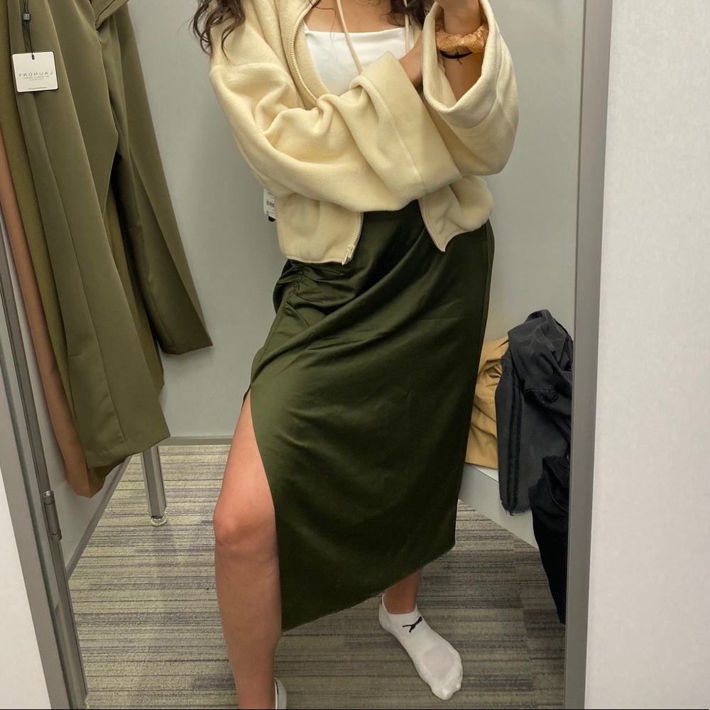 Slip midi skirt